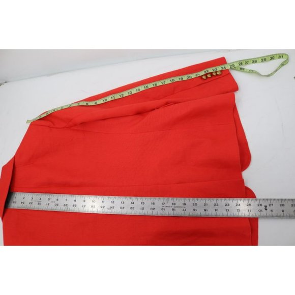 J.CREW blazer Women Size 4 Rhodes Linen Fiery Sunset Gold Buttons jacket - Picture 6 of 15